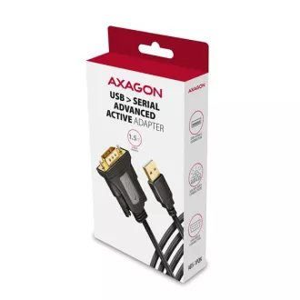AXAGON ADS-1PQN, USB-A 2.0 - serijski RS-232 DB9-M FTDI adapter / kabel 1.5m