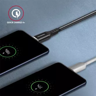 AXAGON BUCM-CM15AB, HQ kabel USB-C <-> USB-C, 1.5m, USB 2.0, PD 60W 3A, ALU, pleteni, crni AXAGON BUCM-CM15AB, HQ kabel USB-C <-> USB-C, 1.5m, USB 2.0, PD 60W 3A, ALU, pleteni, crni