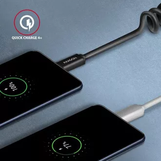 AXAGON BUCM-CM20TB, TWISTER kabel USB-C <-> USB-C, 1.1m, USB 2.0, PD 60W 3A, ALU, tpe, crni