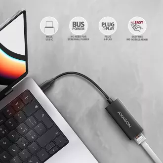 AXAGON ADE-ARC, USB-C 3.2 Gen 1 - Gigabit Ethernet mrežna kartica, Realtek 8153, auto instalacija