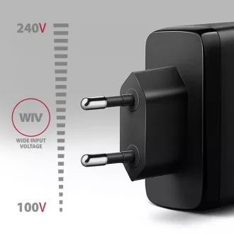 AXAGON ACU-DPQ100, GaN mrežni punjač 100W, 3x port (USB-A + dual USB-C), PD3.0/PPS/QC4+/Apple, crni AXAGON ACU-DPQ100, GaN mrežni punjač 100W, 3x port (USB-A + dual USB-C), PD3.0/PPS/QC4+/Apple, crni
