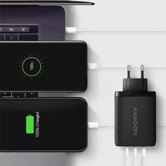 AXAGON ACU-DPQ100, GaN mrežni punjač 100W, 3x port (USB-A + dual USB-C), PD3.0/PPS/QC4+/Apple, crni AXAGON ACU-DPQ100, GaN mrežni punjač 100W, 3x port (USB-A + dual USB-C), PD3.0/PPS/QC4+/Apple, crni
