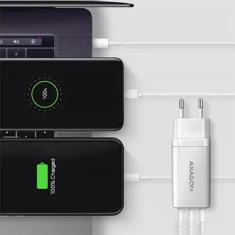 AXAGON ACU-DPQ65W, GaN mrežni punjač 65W, 3x port (USB-A + dual USB-C), PD3.0/QC4+/PPS/Apple, bijeli AXAGON ACU-DPQ65W, GaN mrežni punjač 65W, 3x port (USB-A + dual USB-C), PD3.0/QC4+/PPS/Apple, bijeli