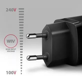 AXAGON ACU-PQ20, mrežni punjač 20W, 2x porta (USB-A + USB-C), PD3.0/PPS/QC4+/AFC/Apple, crni AXAGON ACU-PQ20, mrežni punjač 20W, 2x porta (USB-A + USB-C), PD3.0/PPS/QC4+/AFC/Apple, crni
