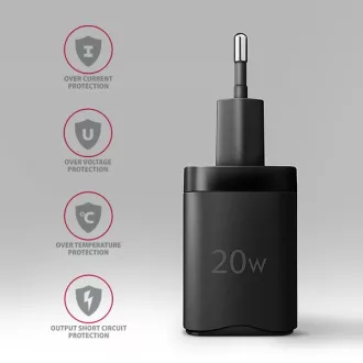 AXAGON ACU-PQ20, mrežni punjač 20W, 2x porta (USB-A + USB-C), PD3.0/PPS/QC4+/AFC/Apple, crni AXAGON ACU-PQ20, mrežni punjač 20W, 2x porta (USB-A + USB-C), PD3.0/PPS/QC4+/AFC/Apple, crni