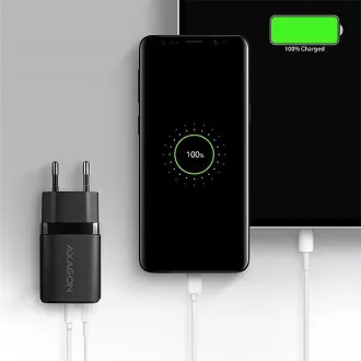 AXAGON ACU-PQ20, mrežni punjač 20W, 2x porta (USB-A + USB-C), PD3.0/PPS/QC4+/AFC/Apple, crni AXAGON ACU-PQ20, mrežni punjač 20W, 2x porta (USB-A + USB-C), PD3.0/PPS/QC4+/AFC/Apple, crni