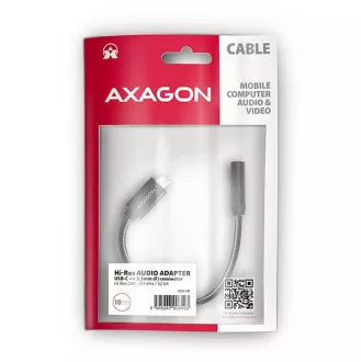 AXAGON ADA-HC, USB-C do 3,5 mm utičnice - Hi-Res DAC audio adapter, 384kHz/32bit, stereo AXAGON ADA-HC, USB-C do 3,5 mm utičnice - Hi-Res DAC audio adapter, 384kHz/32bit, stereo