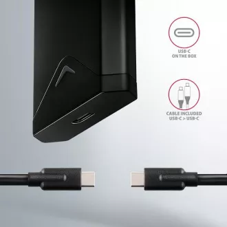 AXAGON EEM2-UB2, USB-C 10Gbps - M.2 NVMe SSD ARROW kutija, crna