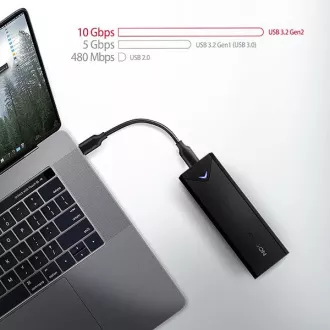 AXAGON EEM2-UB2, USB-C 10Gbps - M.2 NVMe SSD ARROW kutija, crna
