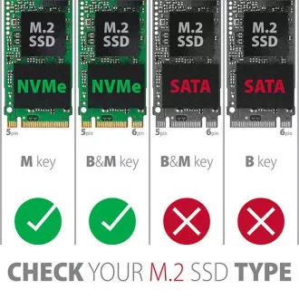 AXAGON EEM2-UB2, USB-C 10Gbps - M.2 NVMe SSD ARROW kutija, crna