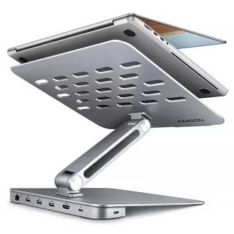 AXAGON HMC-STND, stalak za prijenosna računala od 10"-17", USB 5Gbps hub, 3x USB-A, HDMI 4k/60Hz, RJ-45, PD 100W, USB-C kabel 60 cm AXAGON HMC-STND, stalak za prijenosna računala od 10"-17", USB 5Gbps hub, 3x USB-A, HDMI 4k/60Hz, RJ-45, PD 100W, USB-C kabel 60 cm