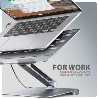 AXAGON HMC-STND, stalak za prijenosna računala od 10"-17", USB 5Gbps hub, 3x USB-A, HDMI 4k/60Hz, RJ-45, PD 100W, USB-C kabel 60 cm - Rabljen AXAGON HMC-STND, stalak za prijenosna računala od 10"-17", USB 5Gbps hub, 3x USB-A, HDMI 4k/60Hz, RJ-45, PD 100W, USB-C kabel 60 cm - Rabljen