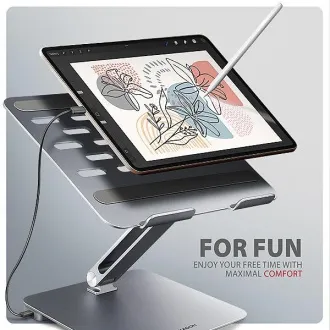 AXAGON HMC-STND, stalak za prijenosna računala od 10"-17", USB 5Gbps hub, 3x USB-A, HDMI 4k/60Hz, RJ-45, PD 100W, USB-C kabel 60 cm - Rabljen AXAGON HMC-STND, stalak za prijenosna računala od 10"-17", USB 5Gbps hub, 3x USB-A, HDMI 4k/60Hz, RJ-45, PD 100W, USB-C kabel 60 cm - Rabljen