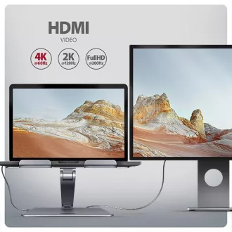 AXAGON HMC-STND, stalak za prijenosna računala od 10"-17", USB 5Gbps hub, 3x USB-A, HDMI 4k/60Hz, RJ-45, PD 100W, USB-C kabel 60 cm AXAGON HMC-STND, stalak za prijenosna računala od 10"-17", USB 5Gbps hub, 3x USB-A, HDMI 4k/60Hz, RJ-45, PD 100W, USB-C kabel 60 cm