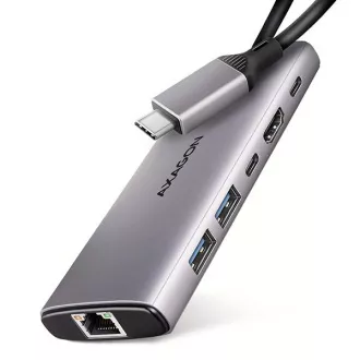 AXAGON HMC-6G2L, USB 10Gb/s hub, 2x USB-A, 1x USB-C, HDMI 4k/60, RJ-45, PD 100W, USB-C kabel 15cm AXAGON HMC-6G2L, USB 10Gb/s hub, 2x USB-A, 1x USB-C, HDMI 4k/60, RJ-45, PD 100W, USB-C kabel 15cm