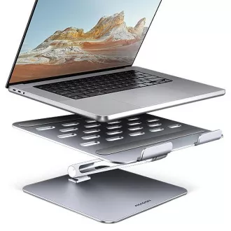 AXAGON STND-LQ aluminijski HQ stalak za prijenosno računalo 10"-17.3" podesiva visina i kut, siva