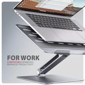 AXAGON STND-LQ aluminijski HQ stalak za prijenosno računalo 10"-17.3" podesiva visina i kut, siva