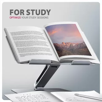 AXAGON STND-LQ aluminijski HQ stalak za prijenosno računalo 10"-17.3" podesiva visina i kut, siva