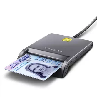 AXAGON CRE-SM3T, USB-A FlatReader čitač kontaktnih kartica Smart kartica (eCitizen), kabel 1,3m AXAGON CRE-SM3T, USB-A FlatReader čitač kontaktnih kartica Smart kartica (eCitizen), kabel 1,3m