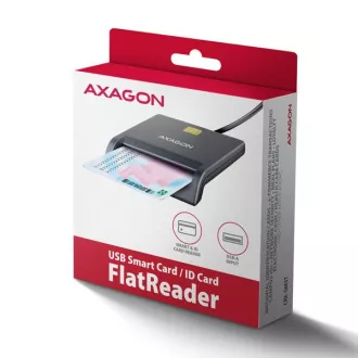 AXAGON CRE-SM3T, USB-A FlatReader čitač kontaktnih kartica Smart kartica (eCitizen), kabel 1,3m AXAGON CRE-SM3T, USB-A FlatReader čitač kontaktnih kartica Smart kartica (eCitizen), kabel 1,3m