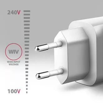 AXAGON ACU-QC18W, mrežni punjač 18W, 1x USB-A port, QC3.0/AFC/Apple, bijeli