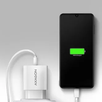 AXAGON ACU-QC18W, mrežni punjač 18W, 1x USB-A port, QC3.0/AFC/Apple, bijeli
