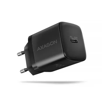 AXAGON ACU-PD20, mrežni punjač 20W, 1x USB-C port, PD3.0/PPS/QC4+/AFC/Apple, crni