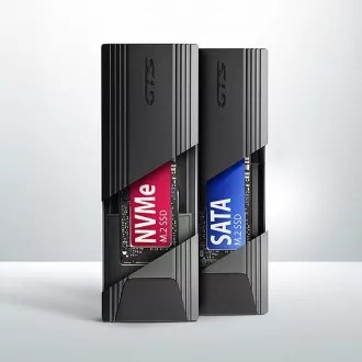 AXAGON EEM2-GTS2, USB-C 10Gbps - M.2 NVMe & SATA SSD metalna TANKA kutija, bez vijaka