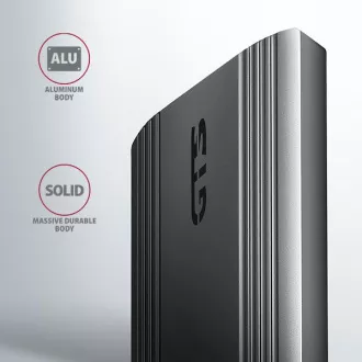 AXAGON EEM2-GTS2, USB-C 10Gbps - M.2 NVMe & SATA SSD metalna TANKA kutija, bez vijaka