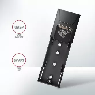 AXAGON EEM2-GTS2, USB-C 10Gbps - M.2 NVMe & SATA SSD metalna TANKA kutija, bez vijaka
