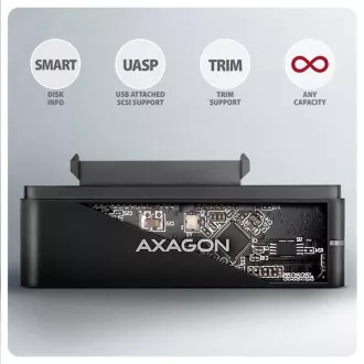 AXAGON ADSA-FPX, USB-C 10Gbps - SATA 6G, 2,5"/3,5" SSD/HDD FAST PORT X adapter, uklj. AC napajanja