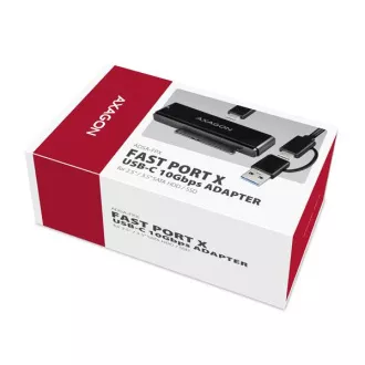 AXAGON ADSA-FPX, USB-C 10Gbps - SATA 6G, 2,5"/3,5" SSD/HDD FAST PORT X adapter, uklj. AC napajanja