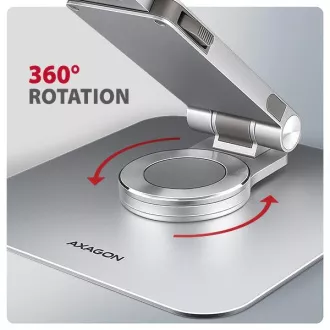 AXAGON STND-LR aluminijski stalak za laptop 10"-17,3" podesiv po visini i kutu, rotirajući, siv