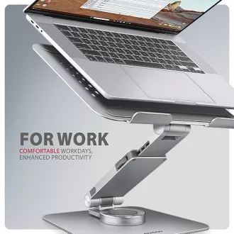 AXAGON STND-LR aluminijski stalak za laptop 10"-17,3" podesiv po visini i kutu, rotirajući, siv