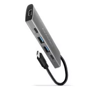 AXAGON HMC-5G21, USB 10Gb/s hub, portovi 2x USB-A, 2x USB-C, HDMI 4k/30, PD 60W, USB-C kabel 13 cm