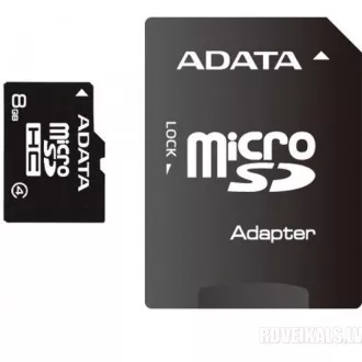 ADATA MicroSDHC kartica 8GB Class 4 + SD adapter ADATA MicroSDHC kartica 8GB Class 4 + SD adapter