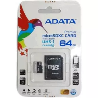 ADATA MicroSDXC kartica 64GB Premier UHS-I Class 10 + SD adapter