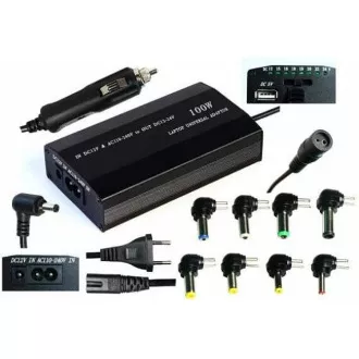 EUROCASE univerzalni adapter za napajanje 100W, AC 110-240V / AUTO DC 12V, DC 12-20, 9 terminala