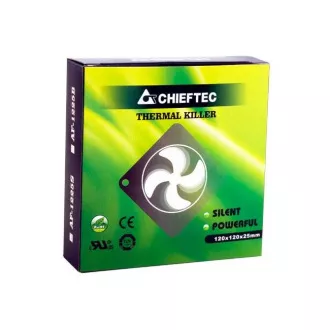 CHIEFTEC ventilator AF-1225S, 120x120x25 mm ventilator s rukavom, s 3/4-pinskim konektorom