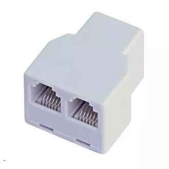 RJ12 dupli konektor, 1x6p6c/2x6p6c - telefonski