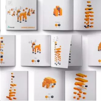 PIXIO Orange magnetski komplet s životinjama