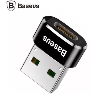 Baseus adapter USB muški na USB-C ženski 3A, OTG, crni