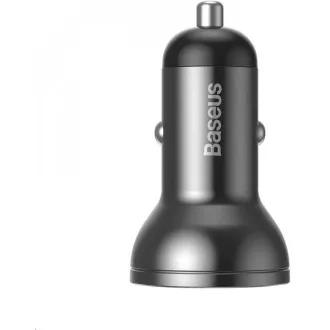 Baseus dual USB adapter za automobil sa zaslonom 4, 8A 24W, siva
