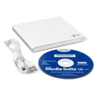 HITACHI LG - eksterni pogon DVD-W/CD-RW/DVD±R/±RW/RAM GP57EW40, Slim, bijeli, kutija+SW - Rabljen HITACHI LG - eksterni pogon DVD-W/CD-RW/DVD±R/±RW/RAM GP57EW40, Slim, bijeli, kutija+SW - Rabljen