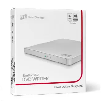 HITACHI LG - eksterni pogon DVD-W/CD-RW/DVD±R/±RW/RAM GP57EW40, Slim, bijeli, kutija+SW - Rabljen HITACHI LG - eksterni pogon DVD-W/CD-RW/DVD±R/±RW/RAM GP57EW40, Slim, bijeli, kutija+SW - Rabljen