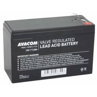 AVACOM baterija 12V 7, 2Ah F2 (PBAV-12V007, 2-F2A)