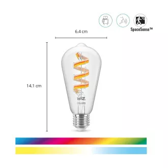 PHILIPS WiZ Wi-Fi BLE ST64 E27 6.3 W - žarulja u boji, podesiva temperatura, prigušivanje PHILIPS WiZ Wi-Fi BLE ST64 E27 6.3 W - žarulja u boji, podesiva temperatura, prigušivanje
