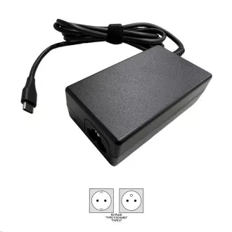 ACER adapter 65W USB TYPE-C, EU NAPAJNI KABEL (MALOPRODAJNO PAKIRANJE), crni
