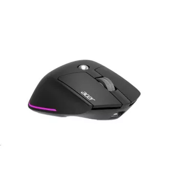 ACER bežični miš Easy Fit Mouse, ergonomski, 4000 dpi, 6 tipki, RGB, domet 10 m, USB-C, BT, crni