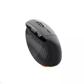 ACER bežični miš Smart Fit vertikalni miš, 8000 dpi, 10 tipki, RGB, domet 10 m, BT, USB, trajanje baterije 120 sati, crni
